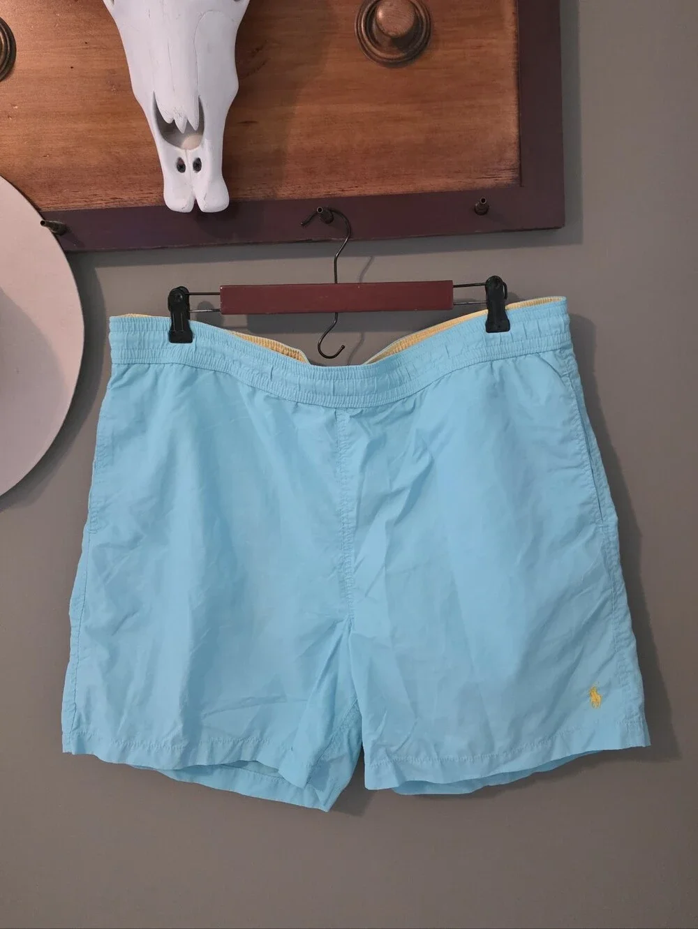 Polo Ralph Lauren Blue Board Shorts Size XL Beach Summer Travel Vacation Pool
